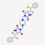 3,3'-(piperazine-1,4-diyldimethanediyl)bis[5-(1,2-dibromo-2-phenylethyl)-5-methylimidazolidine-2,4-dione]