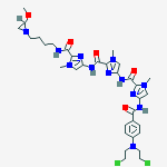 1H-IMIDAZOLE-2-CARBOXAMIDE,4-(((4-((4-(BIS(2-CHLOROETHYL)AMINO)BENZOYL)AMINO)-1-METHYL-1H-IMIDAZOL-2- YL)CARBONYL)AMINO)-N-(2-(((4-(2-METHOXY-1-AZIRIDINYL)BUTYL)AMINO)CARBONYL)-1-METHYL-1H-IMIDAZOL-4-YL)-1-METHYL-
