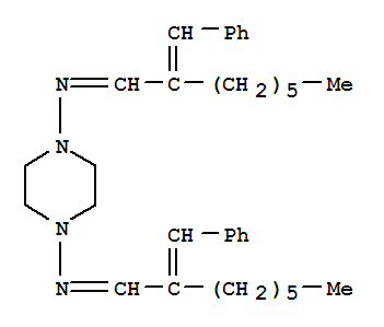 N,N'-bis[(1E)-2-benzylideneoctylidene]piperazine-1,4-diamine