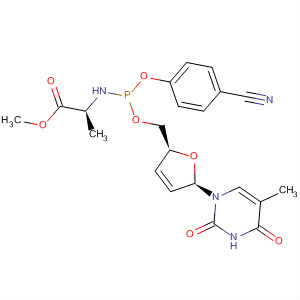 L-Alanine,N-[(4-cyanophenoxy)[[(2S,5R)-5-(3,4-dihydro-5-methyl-2,4-dioxo-1(2H)-pyrimidinyl)-2,5-dihydro-2-furanyl]methoxy]phosphinyl]-, methyl ester