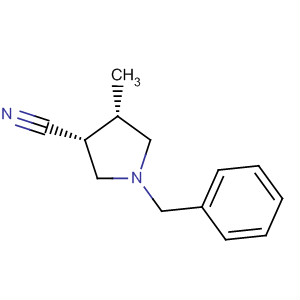 3-Pyrrolidinecarbonitrile, 4-methyl-1-(phenylmethyl)-, (3R,4S)-