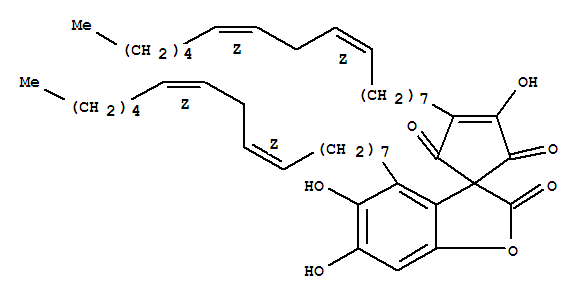 Spiro[benzofuran-3(2H),1'-[3]cyclopentene]-2,2',5'-trione,3',4-di(8Z,11Z)-8,11-heptadecadien-1-yl-4',5,6-trihydroxy-