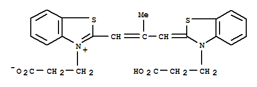 Benzothiazolium, 3-(2-carboxyethyl)-2-(3-(3-(2-carboxyethyl)-2(3H)-benzothiazolylidene)-2-methyl-1-propen-1-yl)-, inner salt