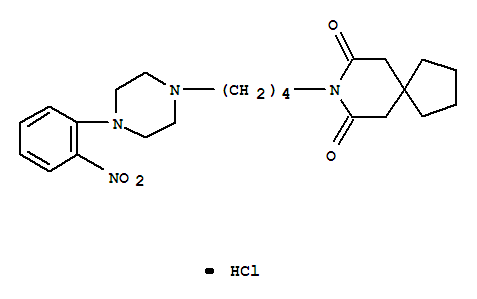 8-{4-[4-(2-nitrophenyl)piperazin-1-yl]butyl}-8-azaspiro[4.5]decane-7,9-dione hydrochloride (1:1)