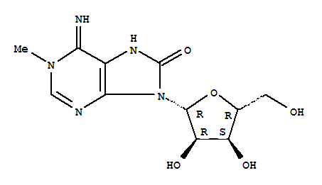(6Z)-6-imino-1-methyl-9-pentofuranosyl-1,6,7,9-tetrahydro-8H-purin-8-one
