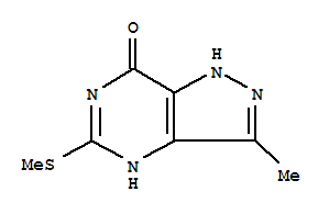 3-methyl-5-(methylsulfanyl)-2,4-dihydro-7H-pyrazolo[4,3-d]pyrimidin-7-one