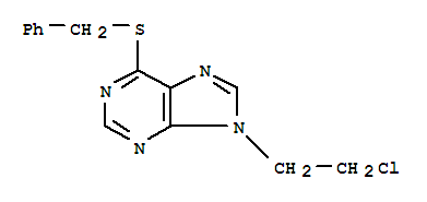 9H-Purine, 6-(benzylthio)-9-(2-chloroethyl)-
