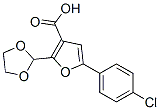 5-(4-chlorophenyl)-2-(1,3-dioxolan-2-yl)-3-furoic acid