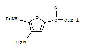 2-Furancarboxylic acid, 5-(acetylamino)-4-nitro-, 1-methylethyl ester