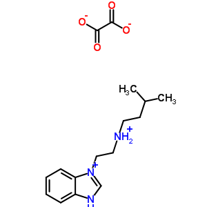 3-{2-[(3-methylbutyl)ammonio]ethyl}-1H-benzimidazol-3-ium ethanedioate