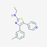 N-ETHYL-4-(3-METHYLPHENYL)-5-(4-PYRIDINYL)-2-THIAZOLAMINE
