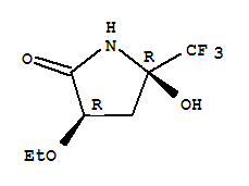 2-Pyrrolidinone,3-ethoxy-5-hydroxy-5-(trifluoromethyl)-, (3R,5R)-rel-