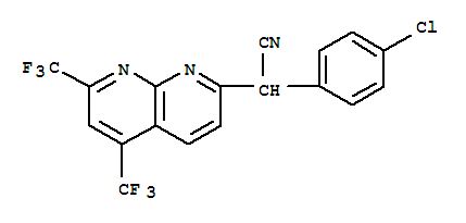 1,8-Naphthyridine-2-acetonitrile,a-(4-chlorophenyl)-5,7-bis(trifluoromethyl)-