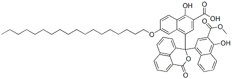 1-hydroxy-4-[1-[4-hydroxy-3-(methoxycarbonyl)-1-naphthyl]-3-oxo-1H,3H-naphtho[1,8-cd]pyran-1-yl]-6-(octadecyloxy)-2-naphthoic acid