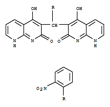 1,8-Naphthyridin-2(1H)-one,3,3'-[(2-nitrophenyl)methylene]bis[4-hydroxy-