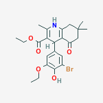 ETHYL 4-(3-BROMO-5-ETHOXY-4-HYDROXY-PHENYL)-2,7,7-TRIMETHYL-5-OXO-1,4,6,8-TETRAHYDROQUINOLINE-3-CARBOXYLATE
