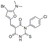 4,6(1H,5H)-Pyrimidinedione,  5-[[4-bromo-5-(dimethylamino)-2-furanyl]methylene]-1-(4-chlorophenyl)dihydro-2-thioxo-