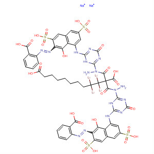 Dodecanedioic acid,bis[2-[6-[[7-[(2-carboxyphenyl)azo]-8-hydroxy-3,6-disulfo-1-naphthalenyl]amino]-1,4-dihydro-4-oxo-1,3,5-triazin-2-yl]hydrazide], tetralithiumdisodium salt