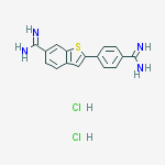 2-(4-carbamimidoylphenyl)-1-benzothiophene-6-carboximidamide;dihydrochloride