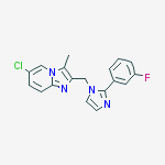 Imidazo[1,2-a]pyridine,6-chloro-2-[[2-(3-fluorophenyl)-1H-imidazol-1-yl]methyl]-3-methyl-
