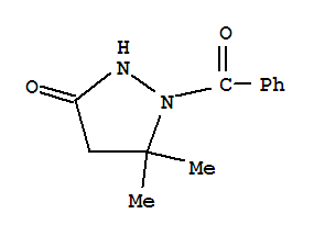 1-benzoyl-5,5-dimethylpyrazolidin-3-one