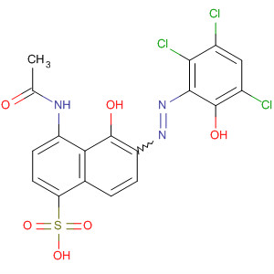 1-Naphthalenesulfonic acid,4-(acetylamino)-5-hydroxy-6-[(2,3,5-trichloro-6-hydroxyphenyl)azo]-