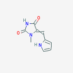 2,4-Imidazolidinedione, 1-methyl-5-(1H-pyrrol-2-ylmethylene)-, (5E)-