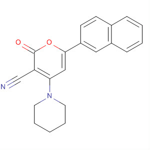 2H-Pyran-3-carbonitrile, 6-(2-naphthalenyl)-2-oxo-4-(1-piperidinyl)-