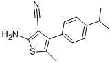 2-AMINO-4-(4-ISOPROPYLPHENYL)-5-METHYLTHIOPHENE-3-CARBONITRILE