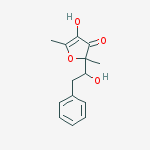 3(2H)-Furanone, 4-hydroxy-2-(1-hydroxy-2-phenylethyl)-2,5-dimethyl-