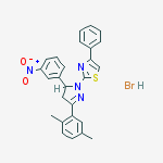 2-[3-(2,5-dimethylphenyl)-5-(3-nitrophenyl)-4,5-dihydro-1H-pyrazol-1-yl]-4-phenyl-1,3-thiazole hydrobromide