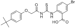 5-BROMO-2-[[[[[4-(1,1-DIMETHYLETHYL)PHENOXY]ACETYL]AMINO]THIOXOMETHYL]AMINO]-BENZOIC ACID