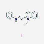 Quinolinium, 1-ethyl-2-[2-(phenylamino)ethenyl]-, iodide