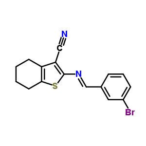 2-{[(E)-(3-bromophenyl)methylidene]amino}-4,5,6,7-tetrahydro-1-benzothiophene-3-carbonitrile