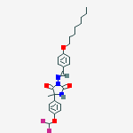 5-[4-(difluoromethoxy)phenyl]-5-methyl-3-[(4-octoxyphenyl)methylideneamino]imidazolidine-2,4-dione