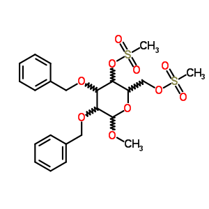 methyl 2,3-di-O-benzyl-4,6-bis-O-(methylsulfonyl)hexopyranoside