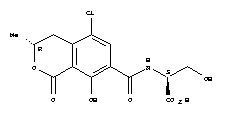 N-{[(3R)-5-chloro-8-hydroxy-3-methyl-1-oxo-3,4-dihydro-1H-isochromen-7-yl]carbonyl}-L-serine