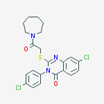 2-[2-(azepan-1-yl)-2-oxoethyl]sulfanyl-7-chloro-3-(4-chlorophenyl)quinazolin-4-one