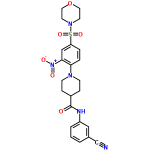 N-(3-cyanophenyl)-1-(4-morpholin-4-ylsulfonyl-2-nitrophenyl)piperidine-4-carboxamide