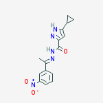 5-cyclopropyl-n-[(e)-1-(3-nitrophenyl)ethylideneamino]-1h-pyrazole-3-carboxamide