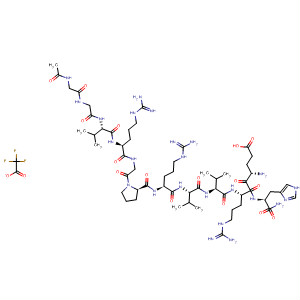 L-Histidinamide,N-acetylglycylglycyl-L-valyl-L-arginylglycyl-L-prolyl-L-arginyl-L-valyl-L-valyl-L-a-glutamyl-L-arginyl-, trifluoroacetate