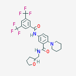 5-({[3,5-bis(trifluoromethyl)phenyl]carbonyl}amino)-2-piperidin-1-yl-N-(tetrahydrofuran-2-ylmethyl)benzamide