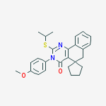 3-(4-methoxyphenyl)-2-(propan-2-ylsulfanyl)-3H-spiro[benzo[h]quinazoline-5,1'-cyclopentan]-4(6H)-one