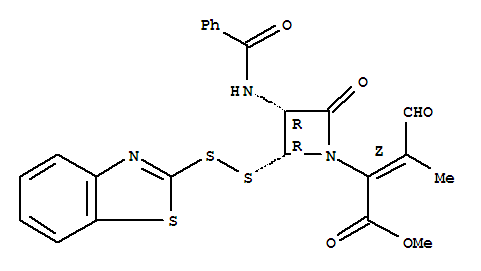 methyl (2Z)-2-{2-(1,3-benzothiazol-2-yldisulfanyl)-4-oxo-3-[(phenylcarbonyl)amino]azetidin-1-yl}-3-methyl-4-oxobut-2-enoate