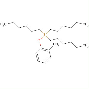 Silane, trihexyl(2-methylphenoxy)-
