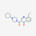 PIPERAZINE,1-CYCLOHEXYL-4-[(8-ETHYL-4-HYDROXY-3-QUINOLINYL)CARBONYL]-