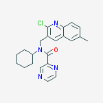 PYRAZINECARBOXAMIDE,N-[(2-CHLORO-6-METHYL-3-QUINOLINYL)METHYL]-N-CYCLOHEXYL-
