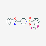 PIPERIDINE,4-(2-BENZOXAZOLYL)-1-[[2-(TRIFLUOROMETHYL)PHENYL]SULFONYL]-