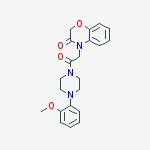 PIPERAZINE,1-[(2,3-DIHYDRO-3-OXO-4H-1,4-BENZOXAZIN-4-YL)ACETYL]-4-(2-METHOXYPHENYL)-