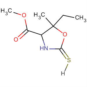 4-Oxazolidinecarboxylic acid, 5-ethyl-5-methyl-2-thioxo-, methyl ester,trans-